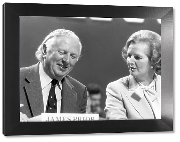 JAMES PRIOR AND MARGARET THATCHER AT THE CONSERVATIVE PARTY CONFERENCE IN BRIGHTON - 10TH