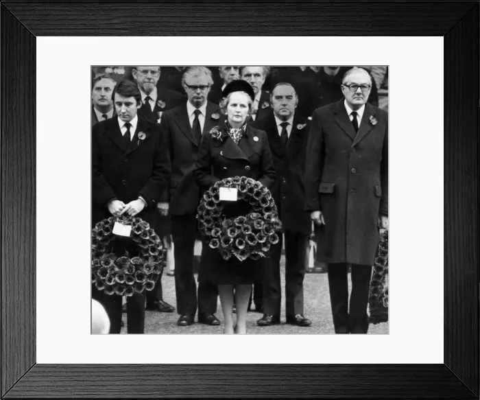 Framed Print : Margaret Thatcher with David Steele and Jim Callaghan at Remembrance Day Service Framed Print : Margaret Thatcher with David Steele and Jim Callaghan at Remembrance Day Service
