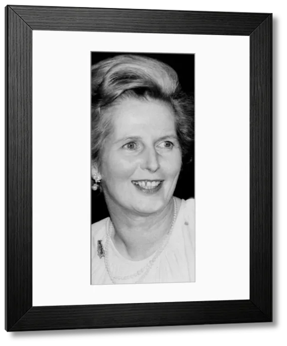 Framed Print : Margaret Thatcher smiling - May 1977 Framed Print : Margaret Thatcher smiling - May 1977
