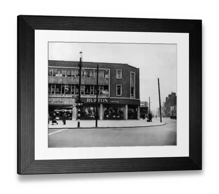 Framed Print : St Helens, Merseyside, at the junction of Church Street and Bridge Street Framed Print : St Helens, Merseyside, at the junction of Church Street and Bridge Street