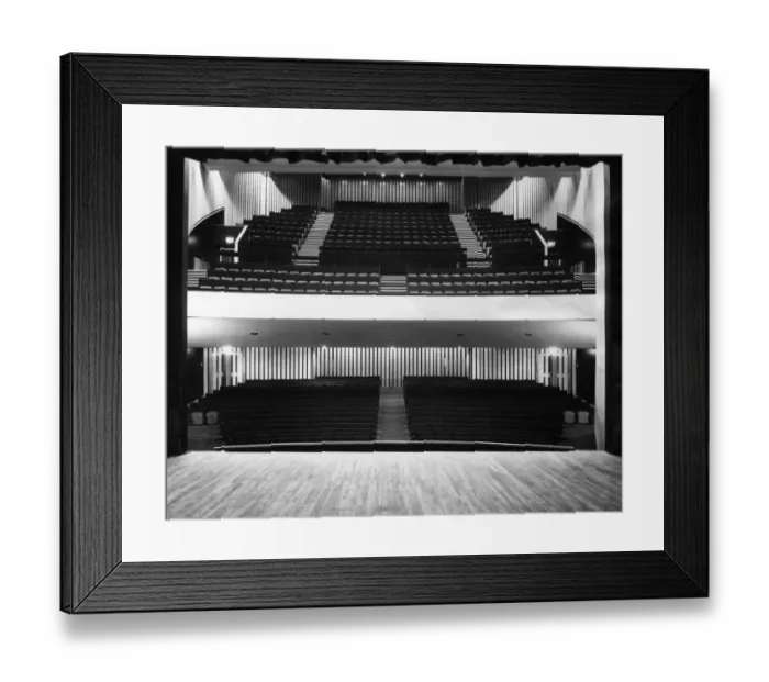 Framed Print : Royal Theatre, St Helens view from the stage of the newly rebuilt theatre, St Helens