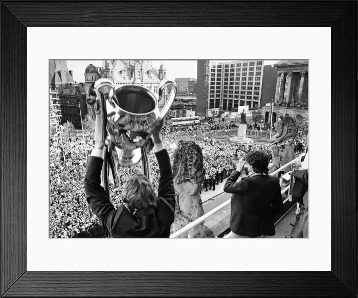 Framed Print : Newly crowned European champions Aston Villa, parade the European Champions Cup trophy to Framed Print : Newly crowned European champions Aston Villa, parade the European Champions Cup trophy to