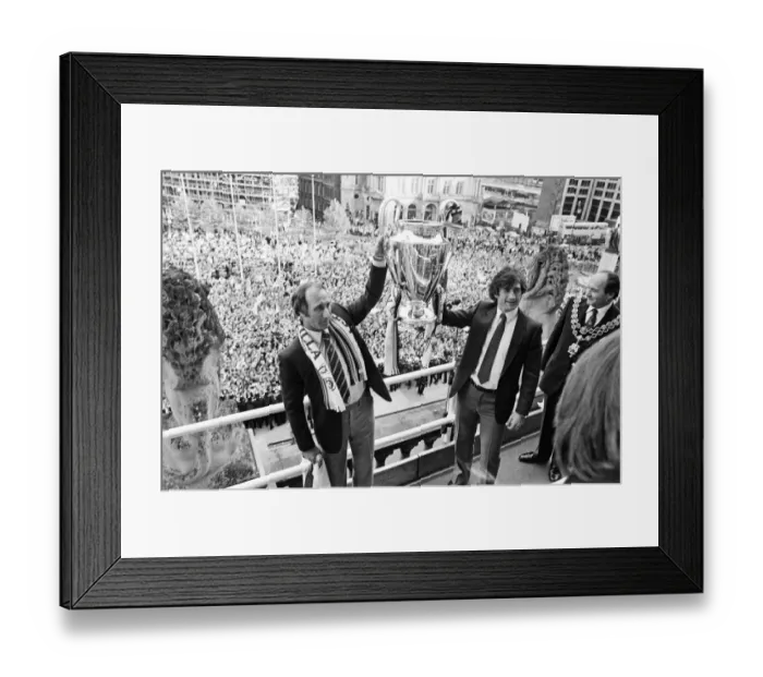 Framed Print : Newly crowned European champions Aston Villa, parade the European Champions Cup trophy to Framed Print : Newly crowned European champions Aston Villa, parade the European Champions Cup trophy to