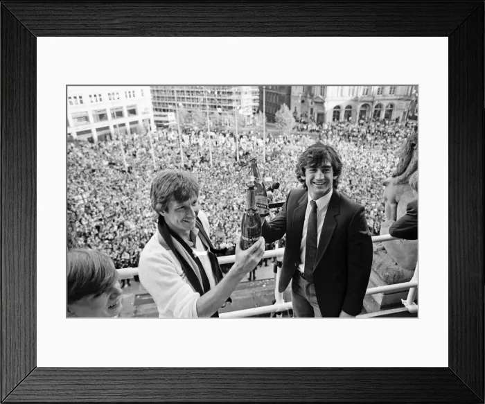 Framed Print : Newly crowned European champions Aston Villa, parade the European Champions Cup trophy to Framed Print : Newly crowned European champions Aston Villa, parade the European Champions Cup trophy to