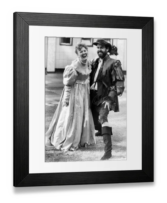 Framed Print : John Cleese and Sarah Badel at Taming of the Shrew photocall - June 1980