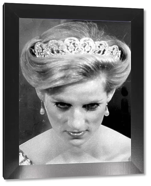 Princess Diana wearing tiara and new hair style - November 1984