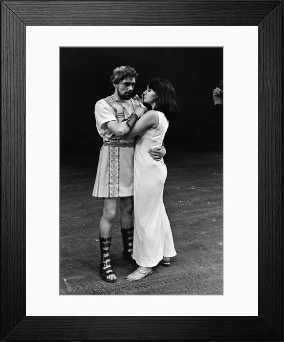 Framed Print : Actress Helen Mirren, aged 18, at a rehearsal playing the Egyptian queen Cleopatra in Framed Print : Actress Helen Mirren, aged 18, at a rehearsal playing the Egyptian queen Cleopatra in