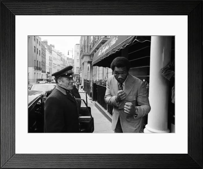 Framed Print : Heavyweight champion of the world, George Foreman in London