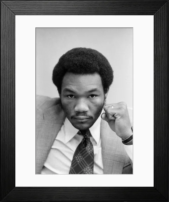 Framed Print : Heavyweight champion of the world, George Foreman in London Framed Print : Heavyweight champion of the world, George Foreman in London