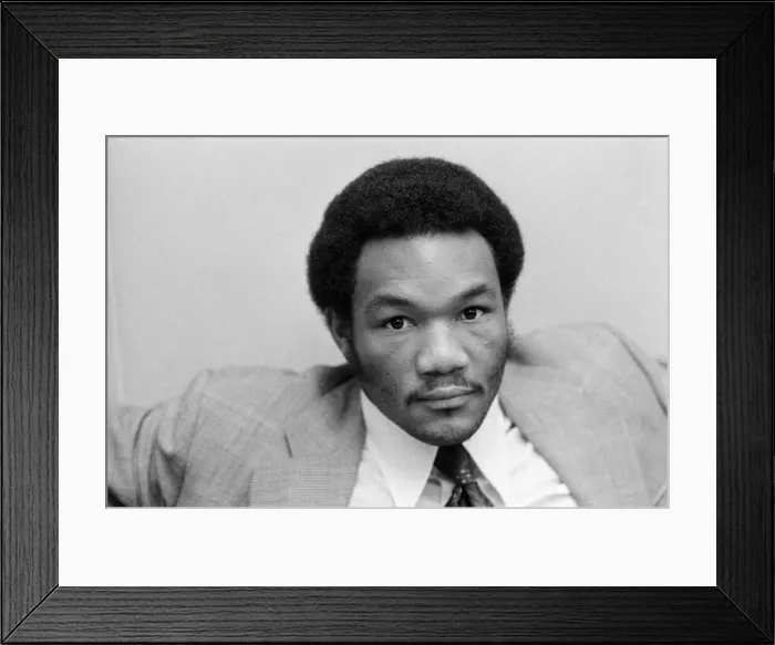 Framed Print : Heavyweight champion of the world, George Foreman in London Framed Print : Heavyweight champion of the world, George Foreman in London