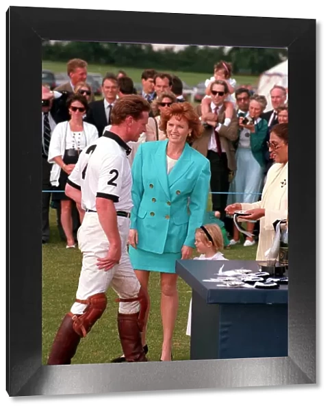 MAJOR JAMES HEWITT AND DUCHESS OF YORK AT POLO MEETING - 91  /  6483 -----