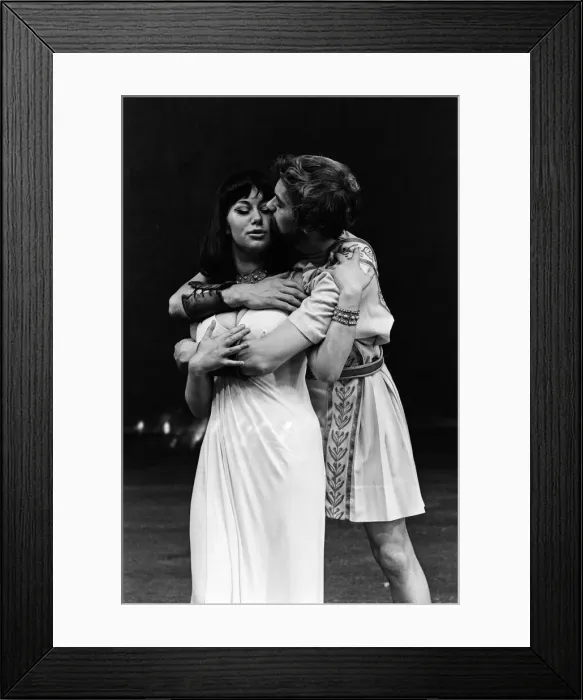 Framed Print : Actress Helen Mirren, aged 18, at a rehearsal playing the Egyptian queen Cleopatra in Framed Print : Actress Helen Mirren, aged 18, at a rehearsal playing the Egyptian queen Cleopatra in
