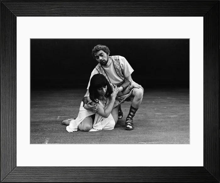 Framed Print : Actress Helen Mirren, aged 18, at a rehearsal playing the Egyptian queen Cleopatra in Framed Print : Actress Helen Mirren, aged 18, at a rehearsal playing the Egyptian queen Cleopatra in