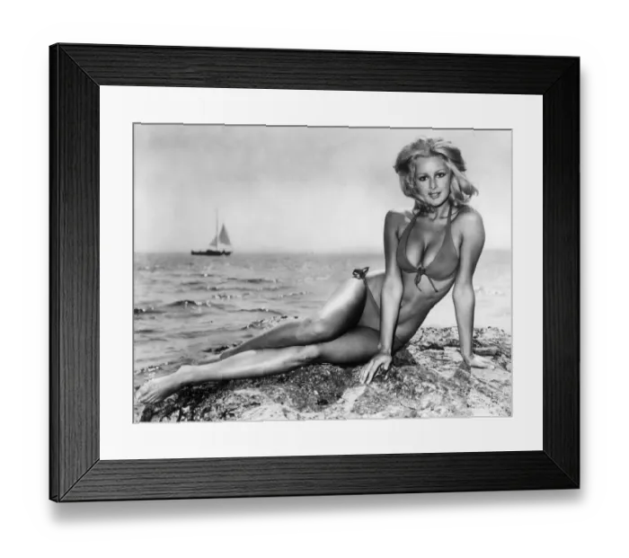 Framed Print : Nina Carter, model, pictured in August 1972. Location unknown