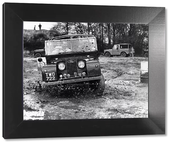 The Land Rover automobile, on a test drive at Eastnor Castle, Herefordshire, in 1962