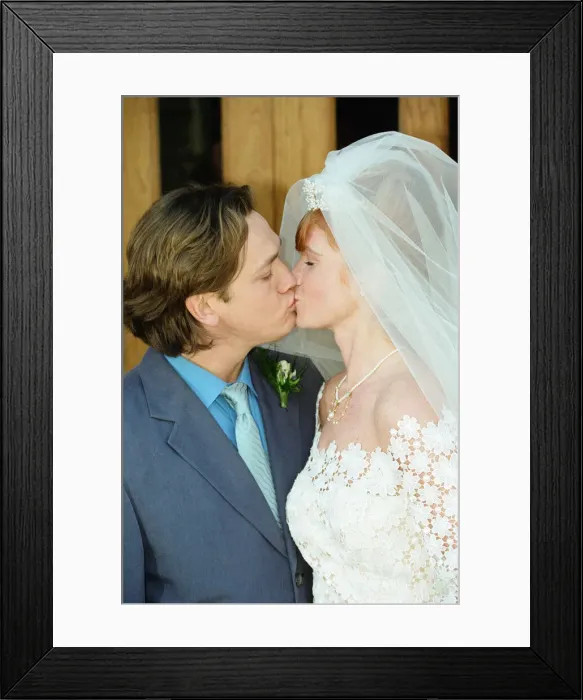 Framed Print : The cast of EastEnders filming scenes for the wedding of characters Ricky Butcher Framed Print : The cast of EastEnders filming scenes for the wedding of characters Ricky Butcher