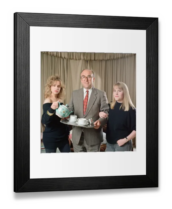 Framed Print : Shadow Chancellor of the Exchequer John Smith MP at home in Edinburgh with his family