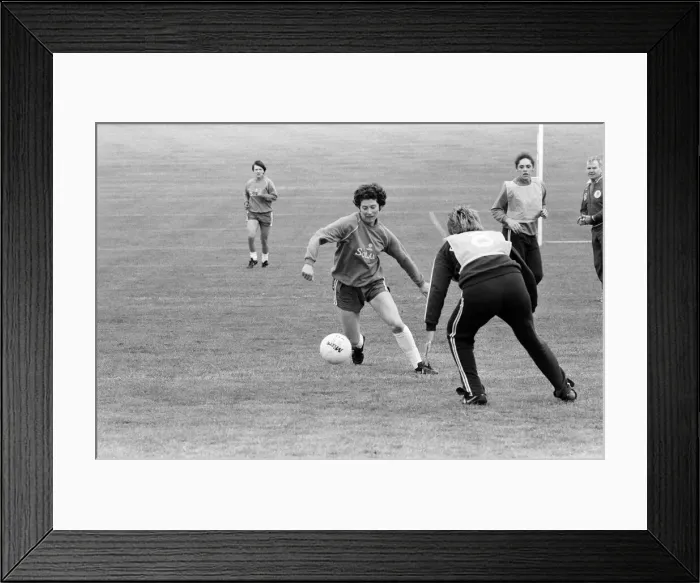 Framed Print : England Womens Football Team, pictured during training session ahead of their