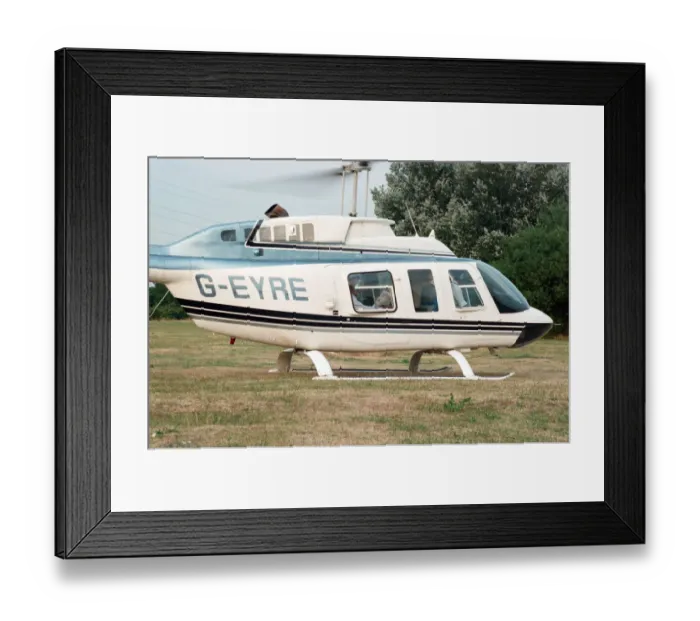 Framed Print : Rupert Murdoch in a helicopter. 6th August 1994