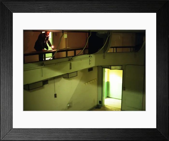 Framed Print : Air Vice Marshal Sandy Hunter seen here at the entrance to the nuclear bunker at Kenton Framed Print : Air Vice Marshal Sandy Hunter seen here at the entrance to the nuclear bunker at Kenton