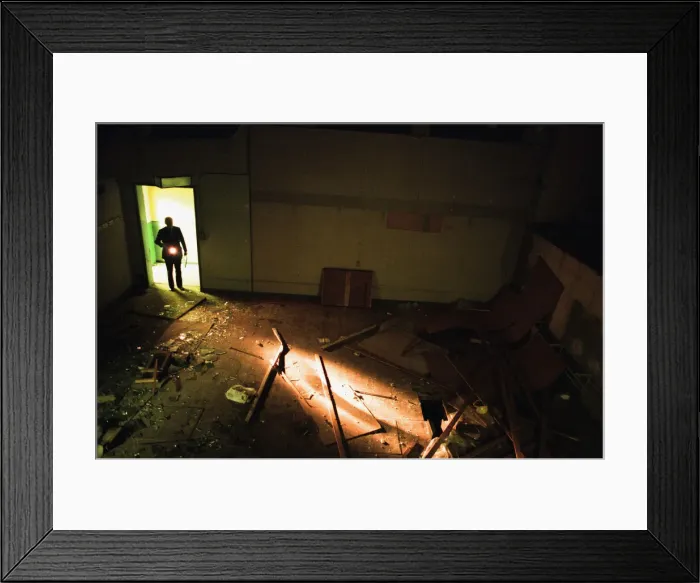 Framed Print : Air Vice Marshal Sandy Hunter seen here at the entrance to the nuclear bunker at Kenton Framed Print : Air Vice Marshal Sandy Hunter seen here at the entrance to the nuclear bunker at Kenton