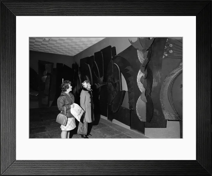 Framed Print : Wall murals at the Cleveland Centre, Middlesbrough. 1972