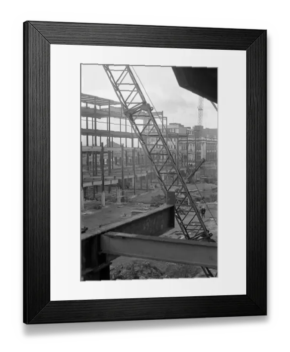 Framed Print : Construction of the Cleveland Centre, Middlesbrough. 1971