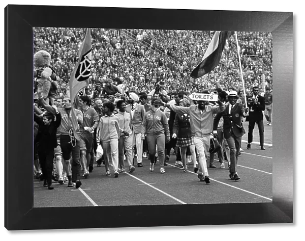 The Commonwealth Games. Pictured, the closing ceremony. Meadowbank Stadium, Edinburgh