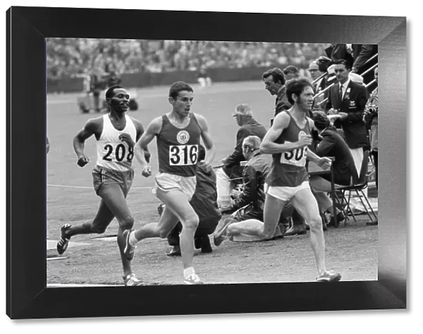 The Commonwealth Games. Pictured, the mens 5000 meters. Ian Stewart (316