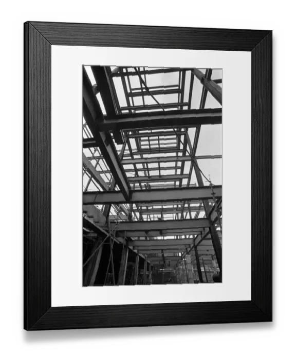 Framed Print : Construction of the Cleveland Centre, Middlesbrough. 1971