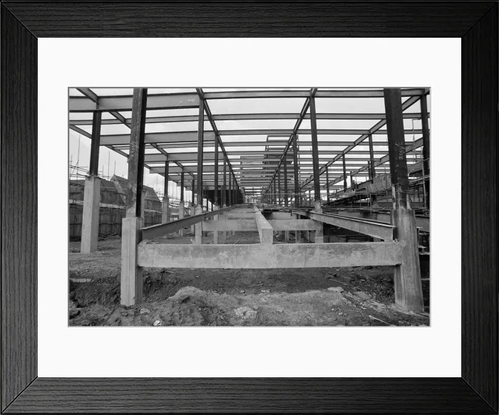 Framed Print : Construction of the Cleveland Centre, Middlesbrough. 1971 Framed Print : Construction of the Cleveland Centre, Middlesbrough. 1971