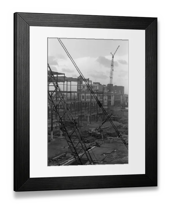 Framed Print : Construction of the Cleveland Centre, Middlesbrough. 1971 Framed Print : Construction of the Cleveland Centre, Middlesbrough. 1971