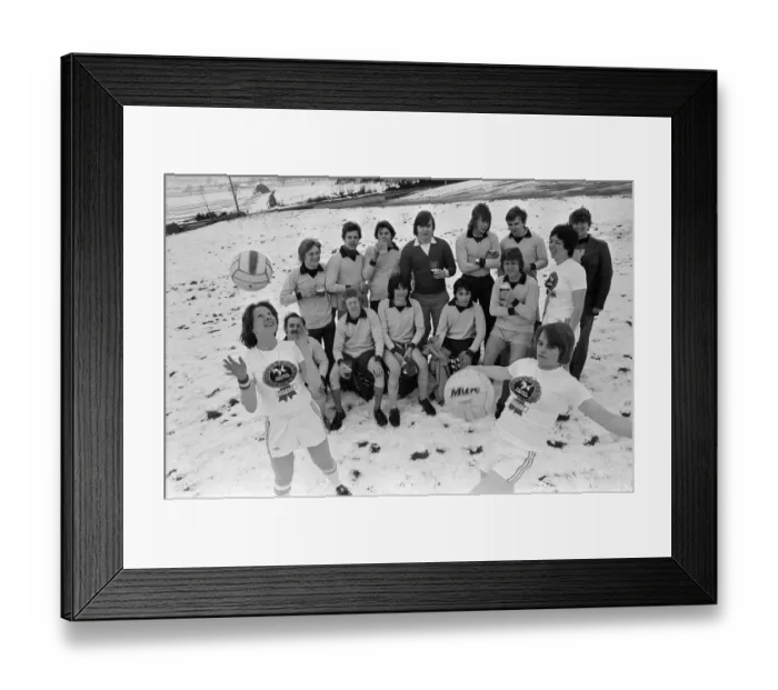 Framed Print : QPR Ladies FC players Josie Lee (22) left, and Sandra Choat (20 Framed Print : QPR Ladies FC players Josie Lee (22) left, and Sandra Choat (20