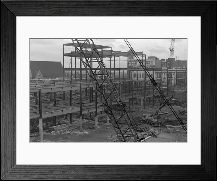 Framed Print : Construction of the Cleveland Centre, Middlesbrough. 1971 Framed Print : Construction of the Cleveland Centre, Middlesbrough. 1971
