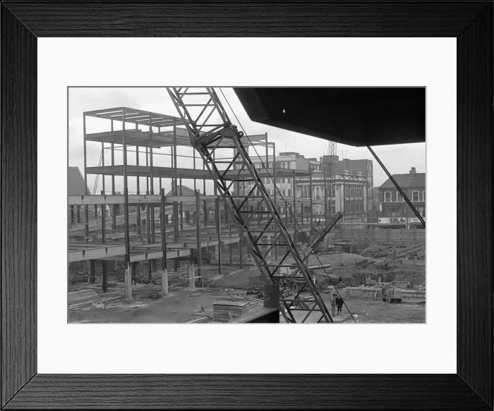 Framed Print : Construction of the Cleveland Centre, Middlesbrough. 1971 Framed Print : Construction of the Cleveland Centre, Middlesbrough. 1971