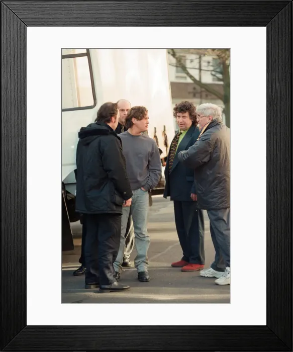 Framed Print : The cast of EastEnders filming scenes for the wedding of characters Ricky Butcher Framed Print : The cast of EastEnders filming scenes for the wedding of characters Ricky Butcher