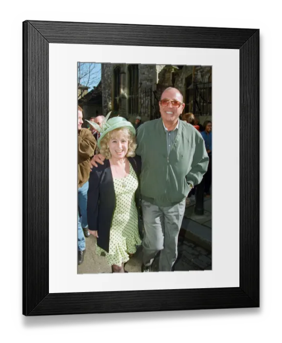 Framed Print : The cast of EastEnders filming scenes for the wedding of characters Ricky Butcher