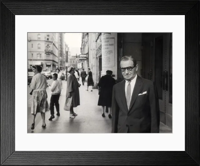 Framed Print : Irving Berlin stood outside the Colonial Theatre in Boston where his new musical