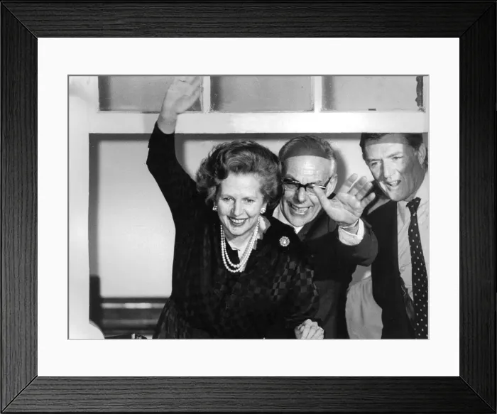 Framed Print : Prime Minister Margaret Thatcher, with husband Denis and Conservative Party Chairman Framed Print : Prime Minister Margaret Thatcher, with husband Denis and Conservative Party Chairman