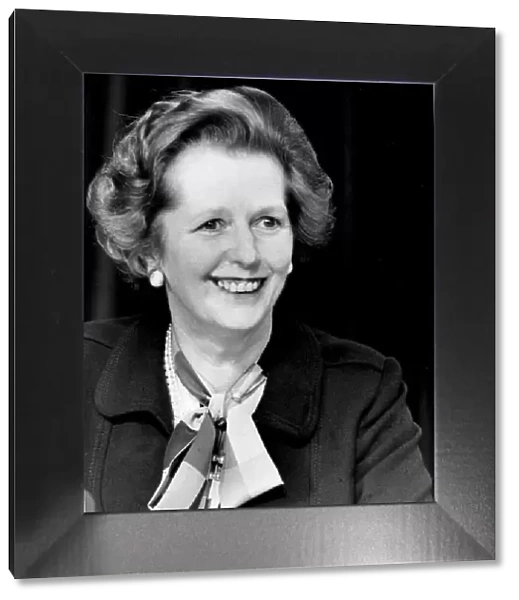 Margaret Thatcher smiling - May 1983