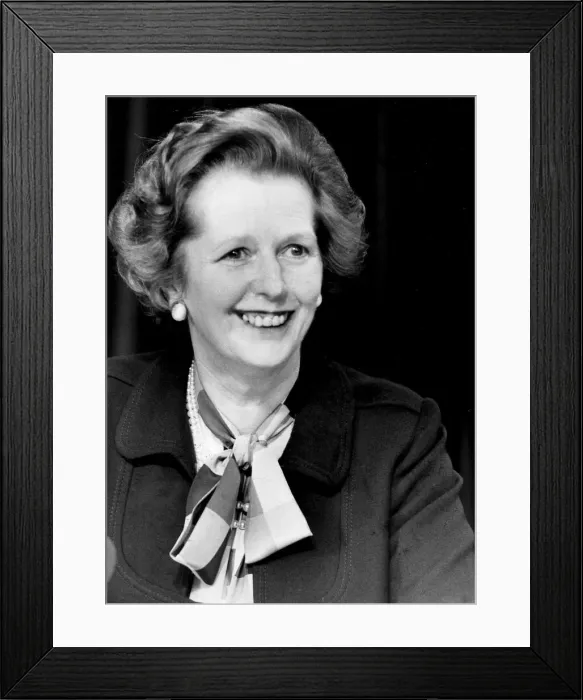 Framed Print : Margaret Thatcher smiling - May 1983 Framed Print : Margaret Thatcher smiling - May 1983
