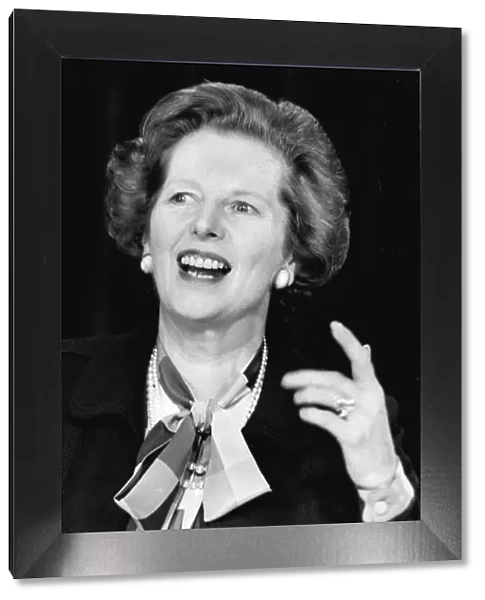 Margaret Thatcher giving speech - May 1983