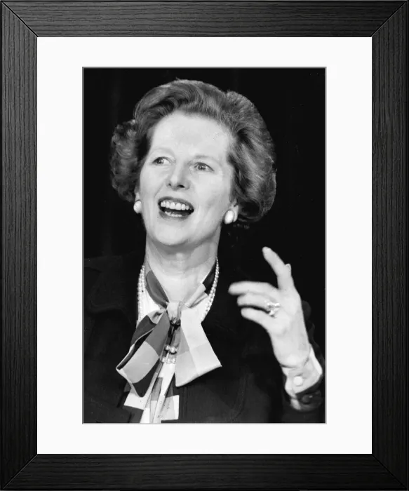 Framed Print : Margaret Thatcher giving speech - May 1983 Framed Print : Margaret Thatcher giving speech - May 1983