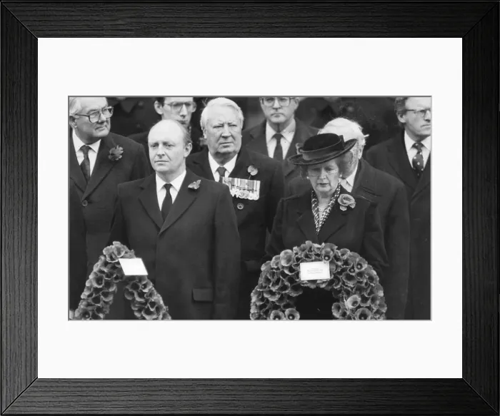 Framed Print : Margaret Thatcher at Remembrance Day Memorial Service with Neil Kinnock Framed Print : Margaret Thatcher at Remembrance Day Memorial Service with Neil Kinnock