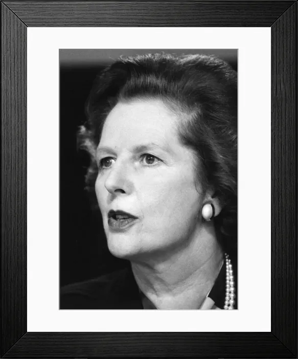 Framed Print : Margaret Thatcher at press conference - May 1983 Framed Print : Margaret Thatcher at press conference - May 1983
