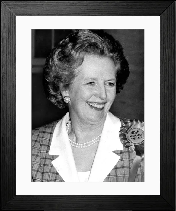 Framed Print : Margaret Thatcher campaigning in Finchley - June 1987