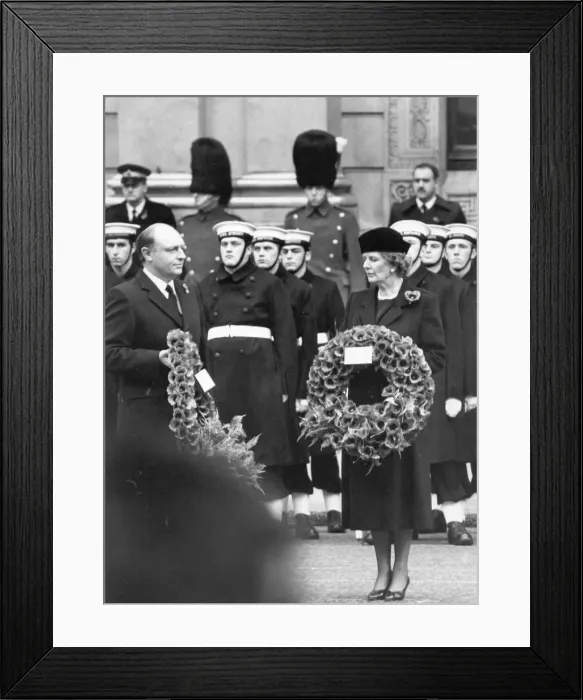 Framed Print : Margaret Thatcher and Neil Kinnock at Remembrance Day Ceremony at the Cenotaph - November Framed Print : Margaret Thatcher and Neil Kinnock at Remembrance Day Ceremony at the Cenotaph - November