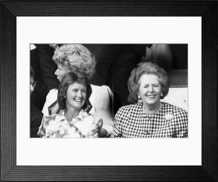 Framed Print : Margaret Thatcher at sporting event smiling - May 1987 Framed Print : Margaret Thatcher at sporting event smiling - May 1987