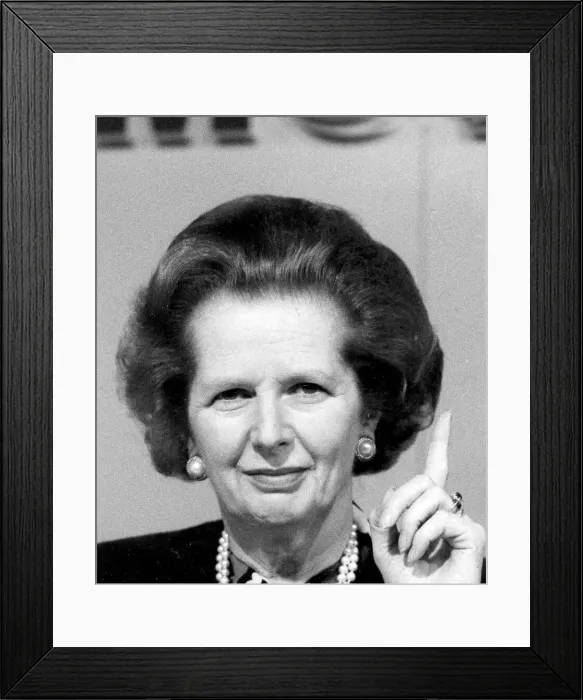 Framed Print : Margaret Thatcher at conference smiling - June 1987 Framed Print : Margaret Thatcher at conference smiling - June 1987