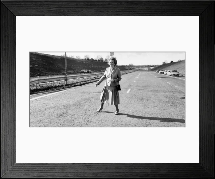 Framed Print : Margaret Thatcher PM officially opens the M25 Motorway, which is 117 miles long Framed Print : Margaret Thatcher PM officially opens the M25 Motorway, which is 117 miles long